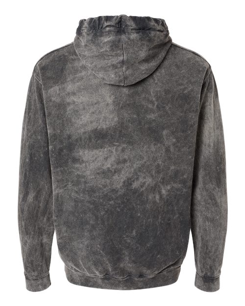 Premium Fleece Mineral Wash Hooded Sweatshirt - Back - B04414353 - Grey Mineral Wash