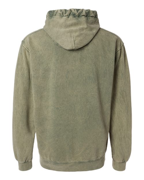 Premium Fleece Mineral Wash Hooded Sweatshirt - Back - B04414533 - Kale
