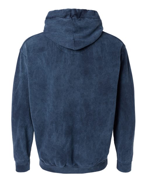 Premium Fleece Mineral Wash Hooded Sweatshirt - Back - B04414653 - Midnight