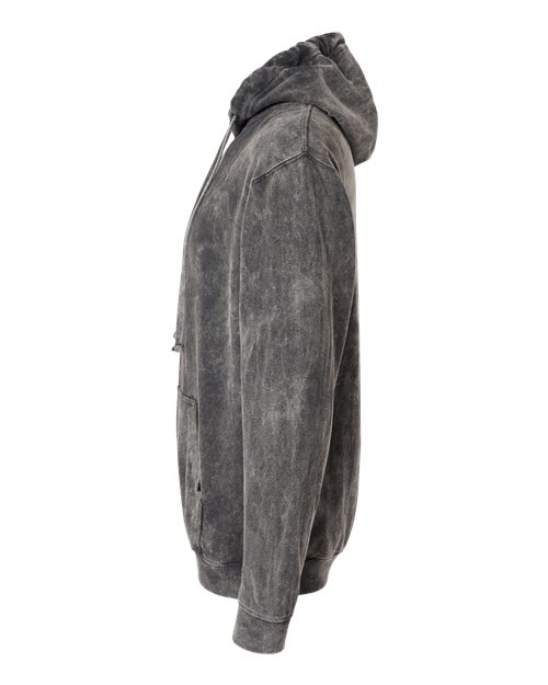 Premium Fleece Mineral Wash Hooded Sweatshirt - DirectSide - B04414353 - Grey Mineral Wash