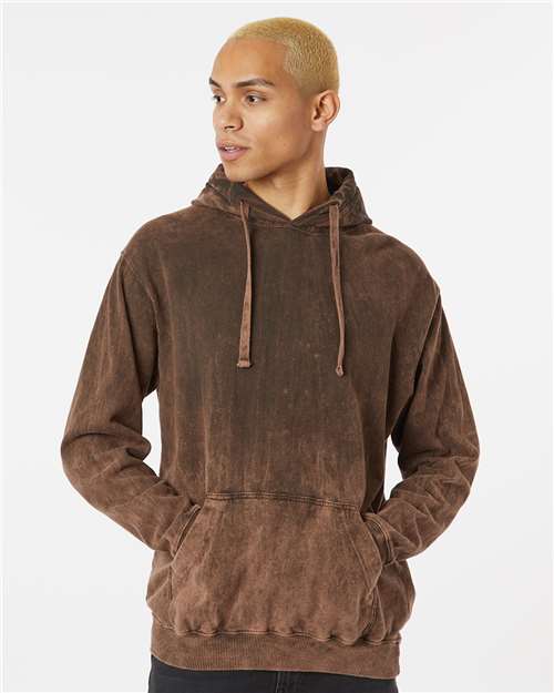 Premium Fleece Mineral Wash Hooded Sweatshirt - OnModelFront - B04414553 - Hounddog