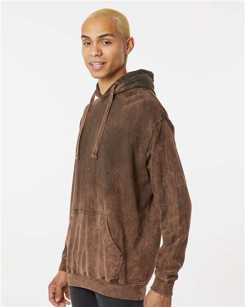 Premium Fleece Mineral Wash Hooded Sweatshirt - OnModelSide - B04414553 - Hounddog