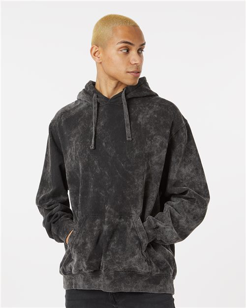 Premium Fleece Mineral Wash Hooded Sweatshirt - styleImage