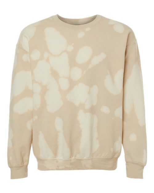 Essential Fleece Bleach Wash Crewneck Sweatshirt - Front - B06914243 - Sand Gobi