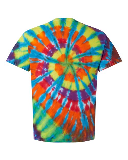Rainbow Cut-Spiral Tie-Dyed T-Shirt - Back - B00714963 - Champ