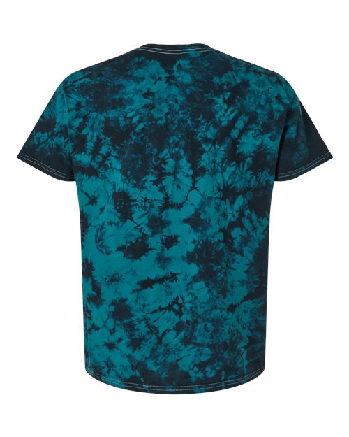 Crystal Tie-Dyed T-Shirt - Back - B16814763 - Black/ Teal