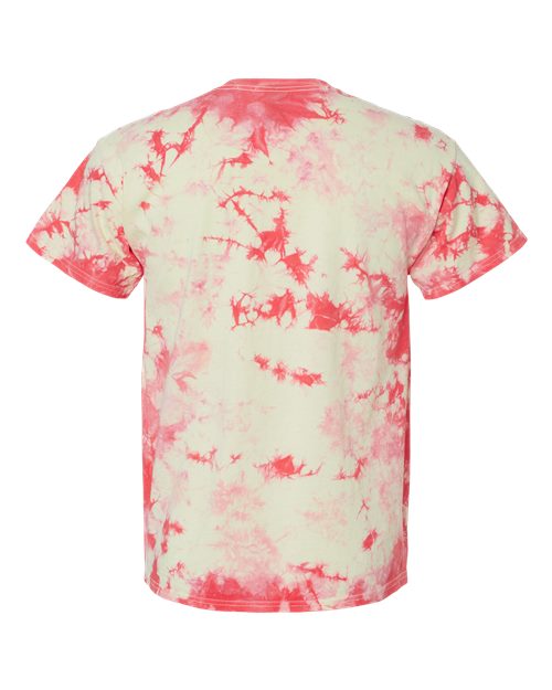 Crystal Tie-Dyed T-Shirt - Back - B16814993 - Coral/ Soft Yellow
