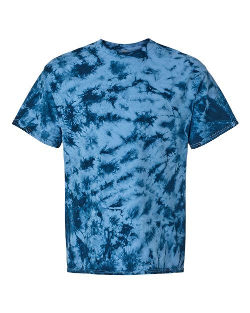 Crystal Tie-Dyed T-Shirt - Front - B16814243 - Navy/ Columbia
