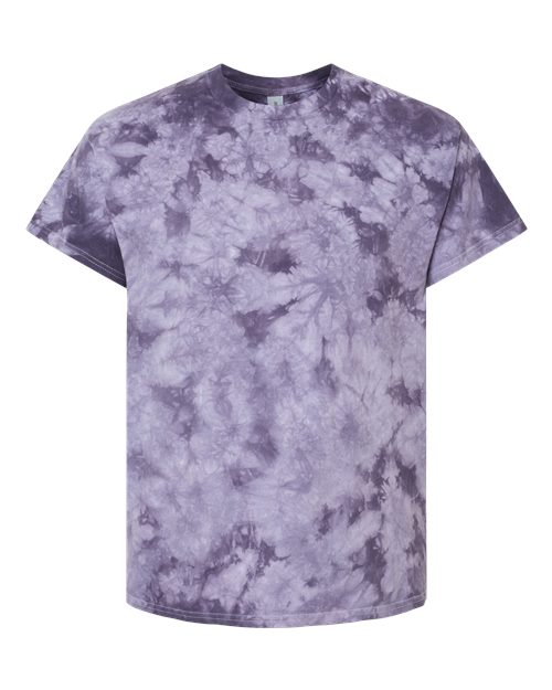 Crystal Tie-Dyed T-Shirt - Front - B16814684 - Blackberry
