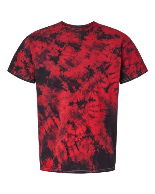 Crystal Tie-Dyed T-Shirt - Front - B16814713 - Black/ Red Crystal