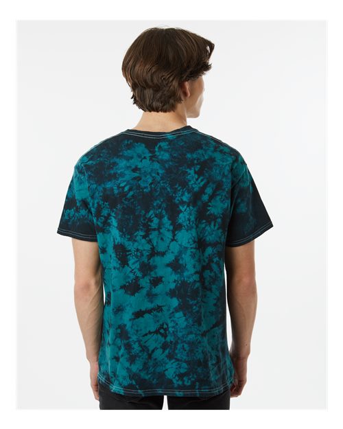Crystal Tie-Dyed T-Shirt - OnModelBack - B16814763 - Black/ Teal