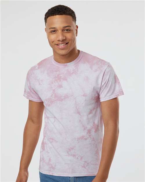 Crystal Tie-Dyed T-Shirt - OnModelFront - B16814313 - Rose