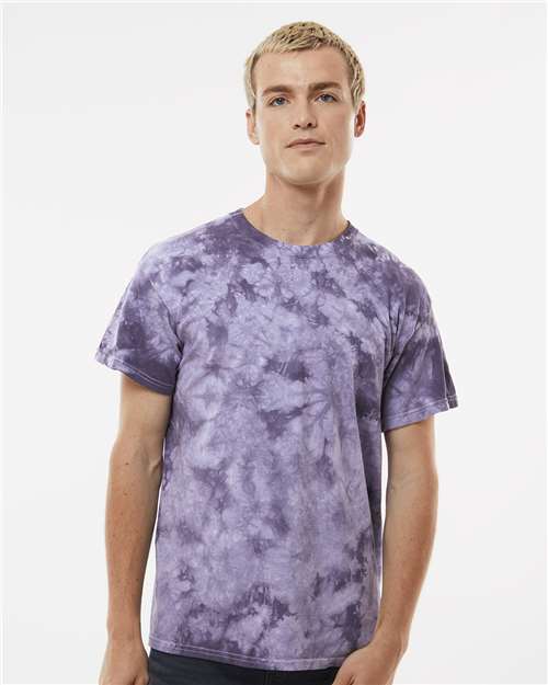 Crystal Tie-Dyed T-Shirt - OnModelFront - B16814684 - Blackberry