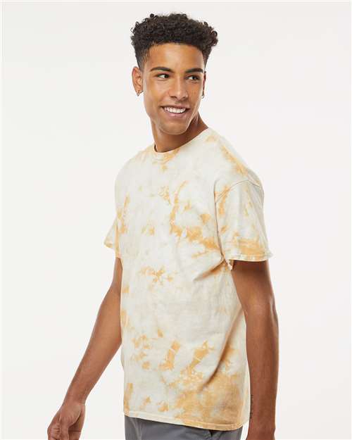 Crystal Tie-Dyed T-Shirt - OnModelSide - B16814233 - Honey