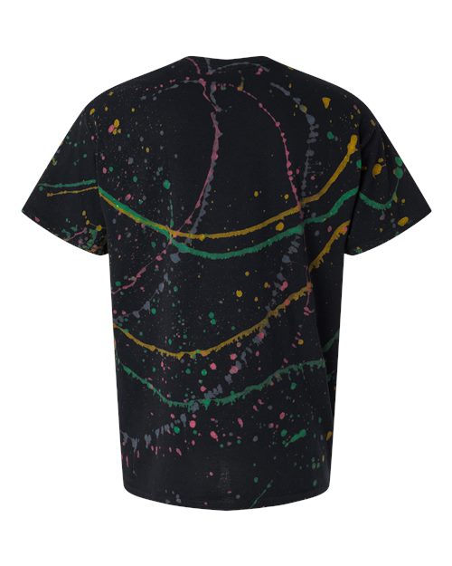 Splatter T-Shirt - Back - B83814953 - Black/ Rainbow