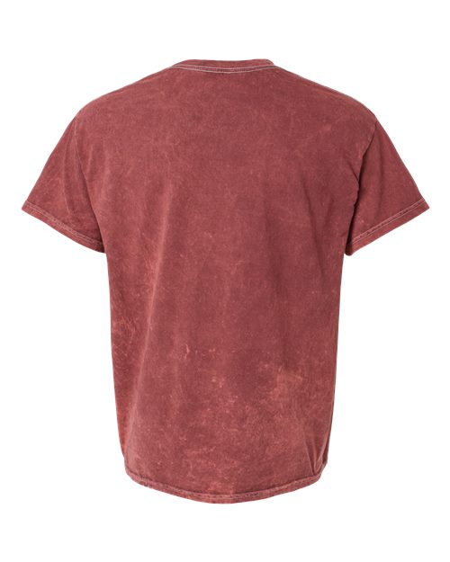 Mineral Wash T-Shirt - Back - B85014533 - Crimson