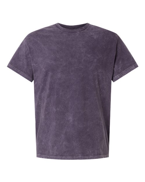 Mineral Wash T-Shirt - Front - B85014673 - Aubergine