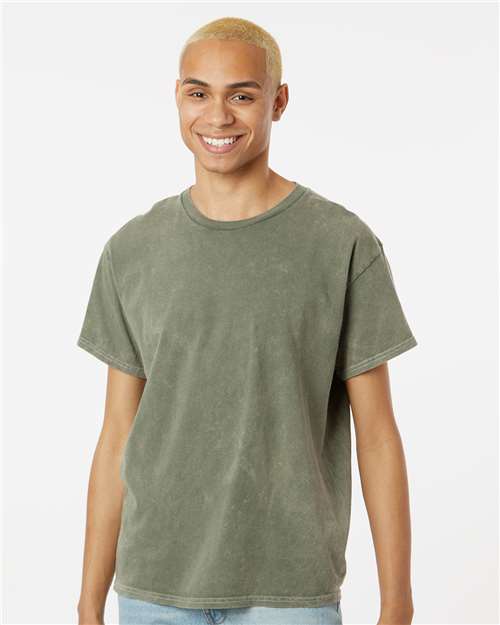 Mineral Wash T-Shirt - OnModelFront - B85014587 - Kale