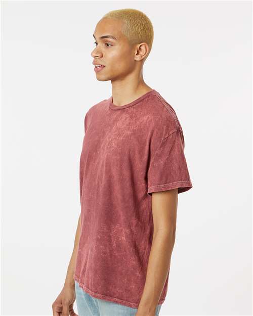 Mineral Wash T-Shirt - OnModelSide - B85014534 - Crimson