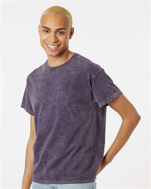 Mineral Wash T-Shirt - OnModelSide - B85014673 - Aubergine