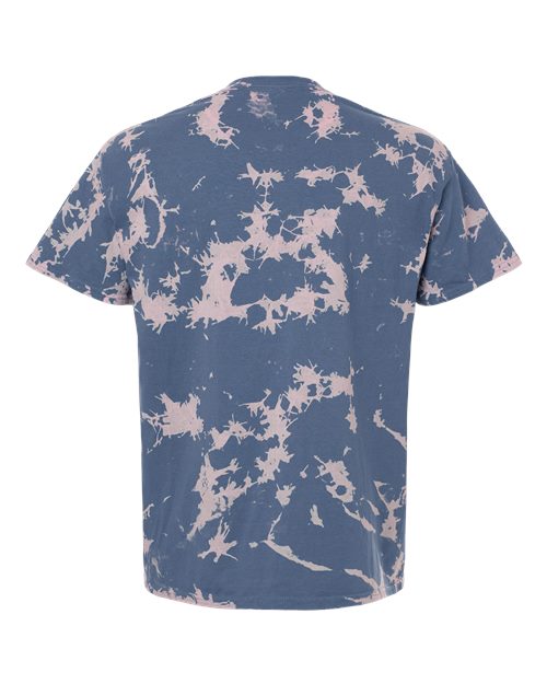 Bleach Wash T-Shirt - Back - B21514253 - Blue Gobi