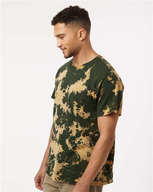 Bleach Wash T-Shirt - OnModelSide - B21514543 - Olive Gobi