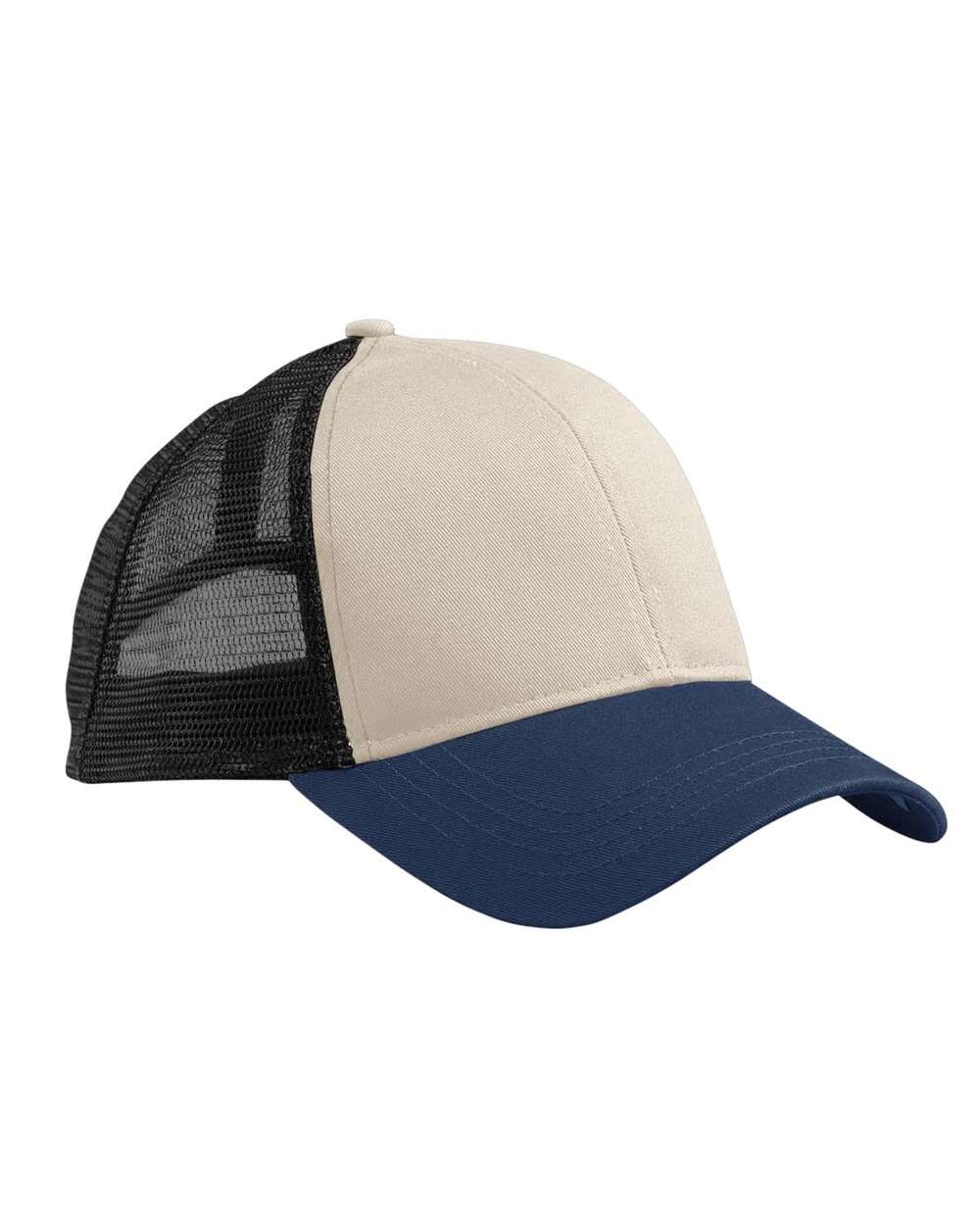 Eco Trucker Cap - Front - B873E9130 - Oyster/ Pacific/ Black