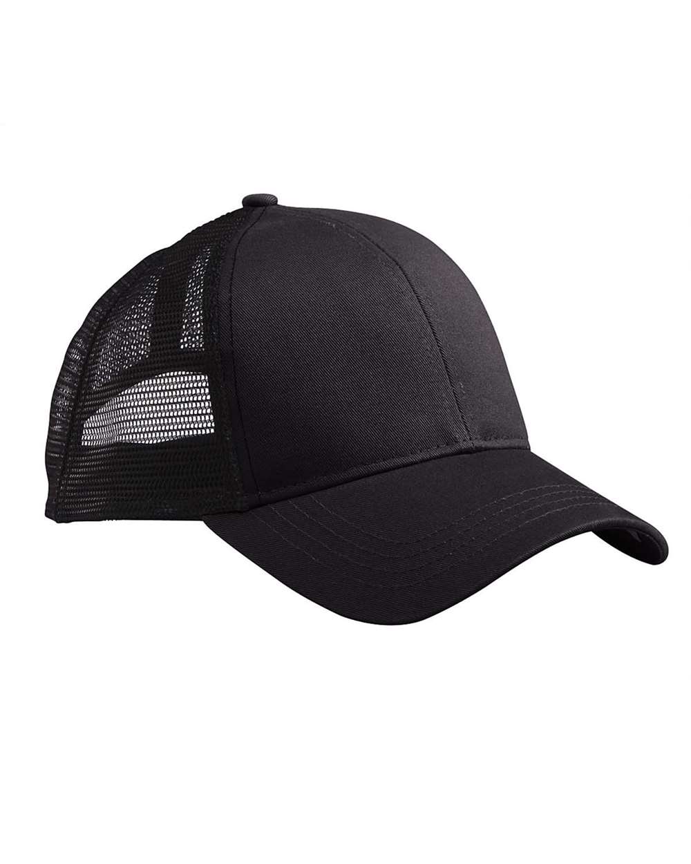 Eco Trucker Cap - Front - B873E9500 - Black/ Black