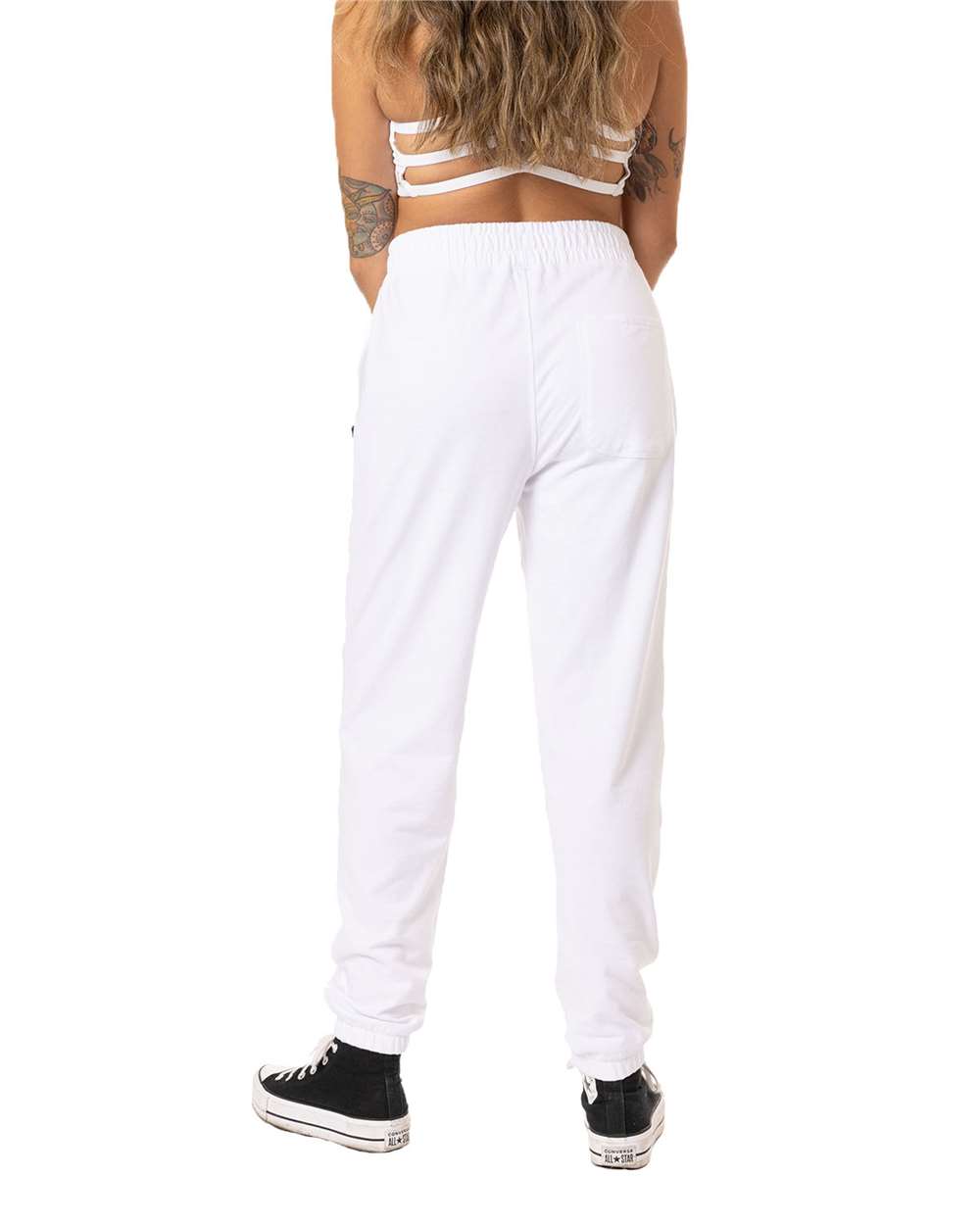 Unisex Motion Joggers - OnModelBack - B859E9003 - Optic White