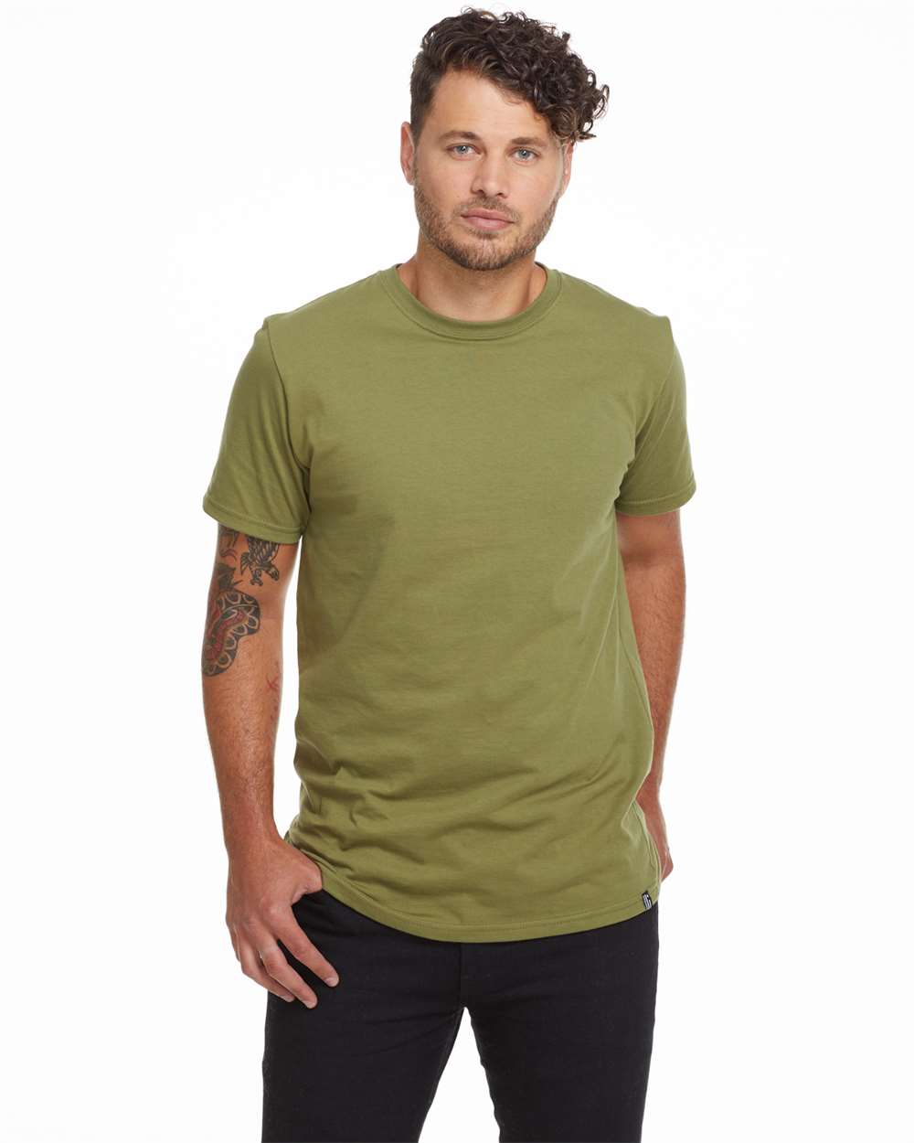 Unisex USA Made T-Shirt - OnModelFront - B844E9113 - Olive