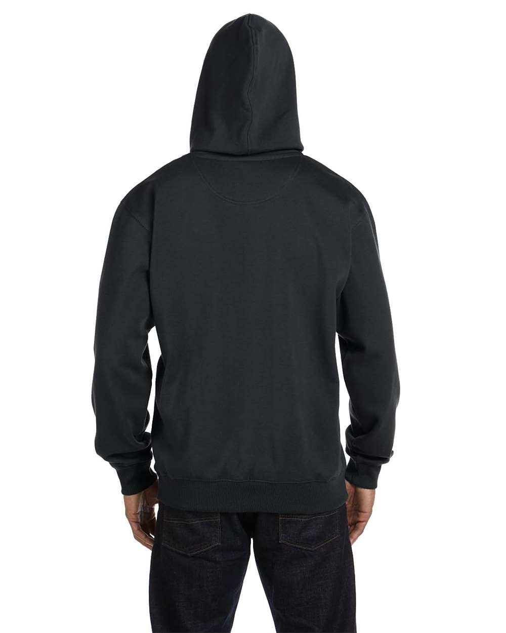 Unisex Heritage Hooded Sweatshirt - OnModelBack - B860E9583 - Charcoal