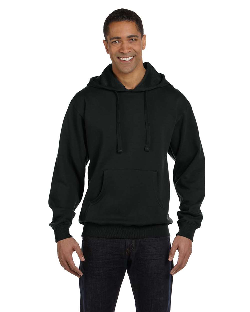 Unisex Heritage Hooded Sweatshirt - OnModelFront - B860E9503 - Black