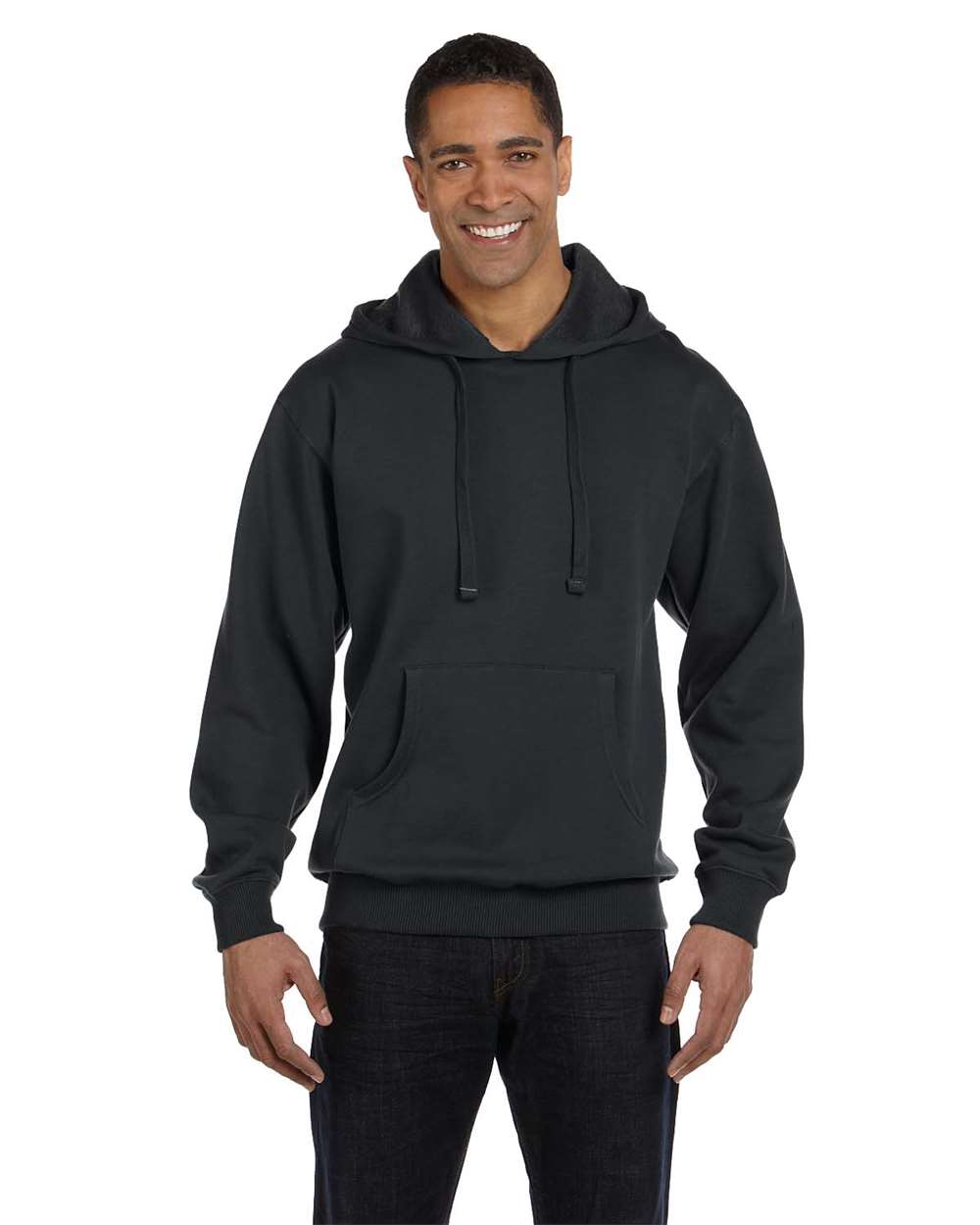 Unisex Heritage Hooded Sweatshirt - OnModelFront - B860E9583 - Charcoal
