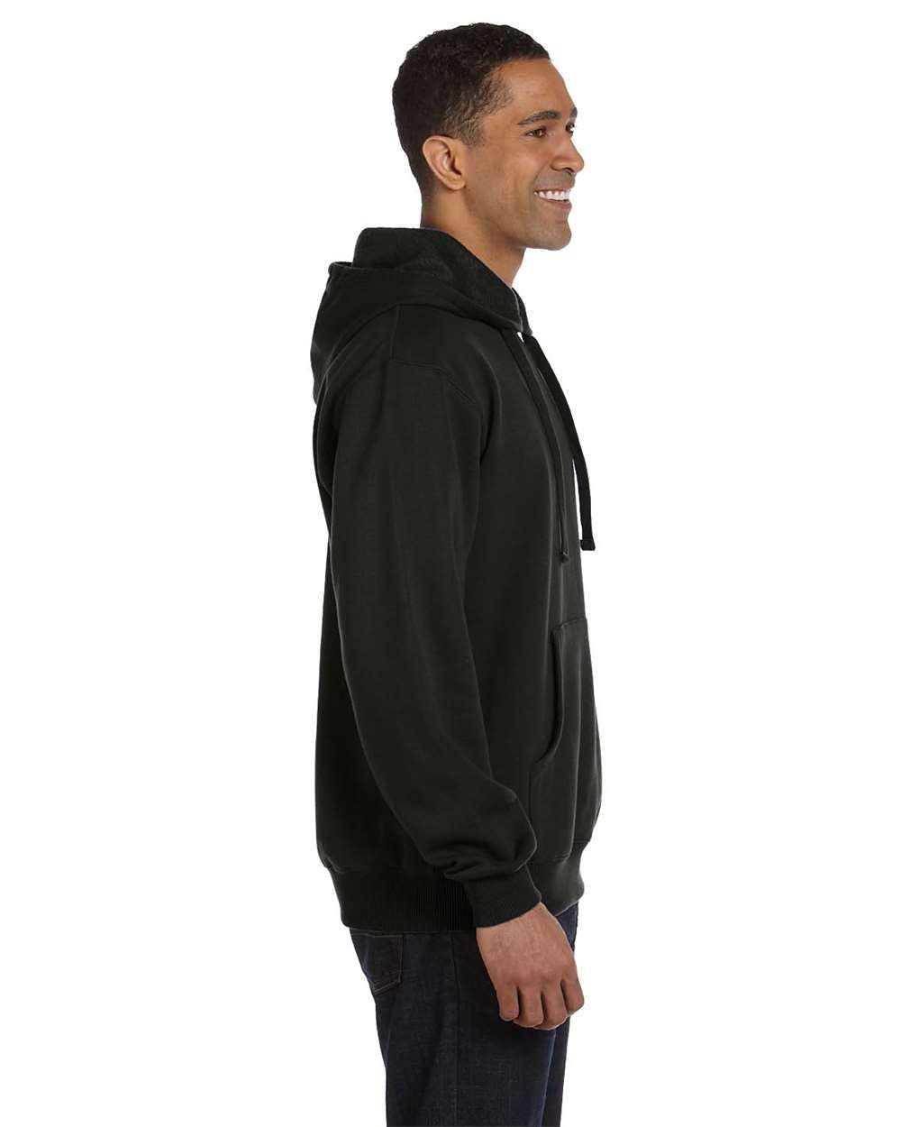 Unisex Heritage Hooded Sweatshirt - OnModelSide - B860E9503 - Black