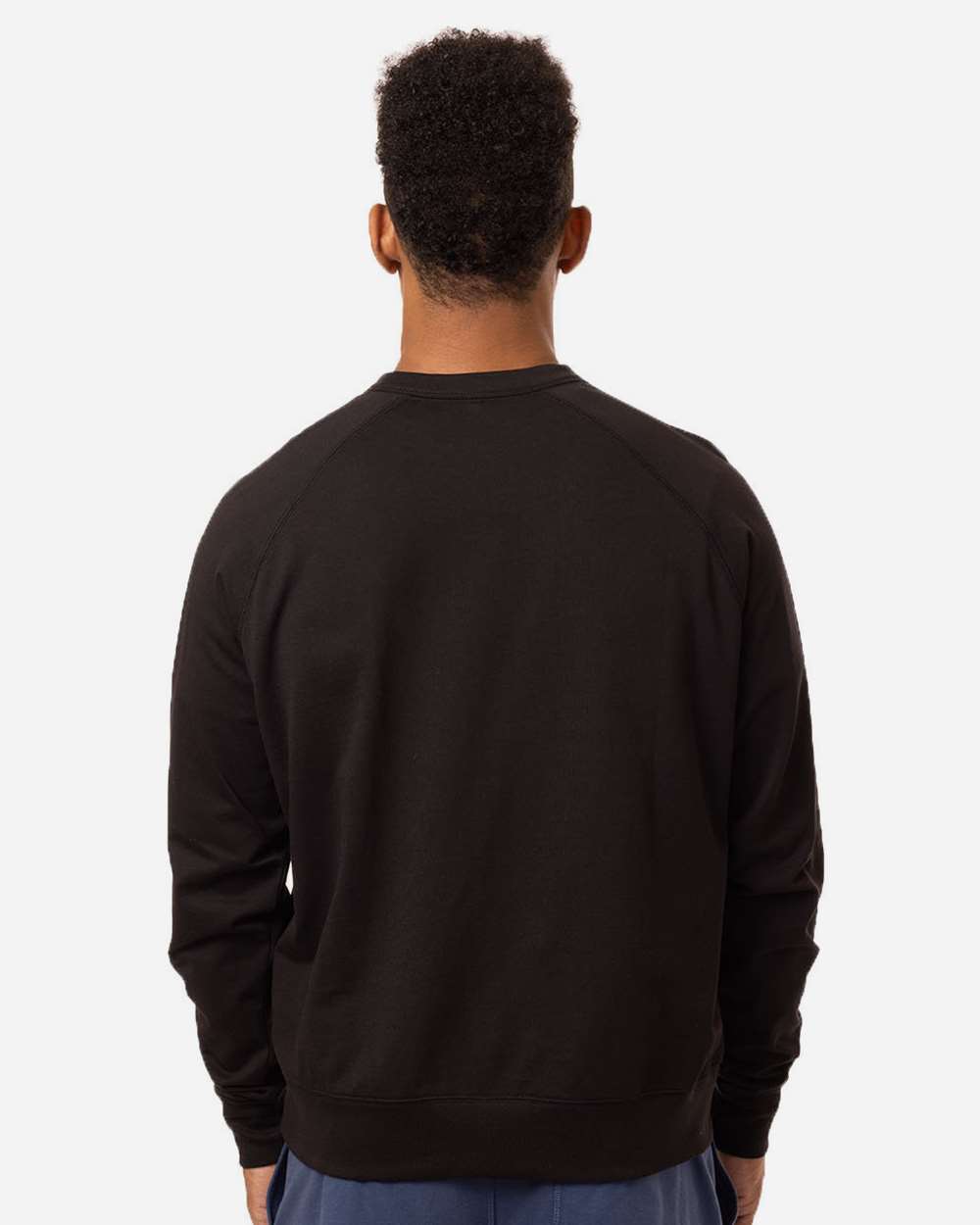 Unisex Motion Crewneck Sweatshirt - OnModelBack - B856E9503 - Black