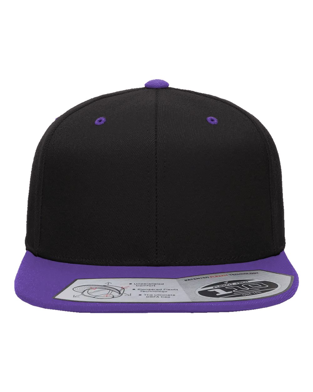 110® Snapback Cap - Front - B21995530 - Black/ Purple
