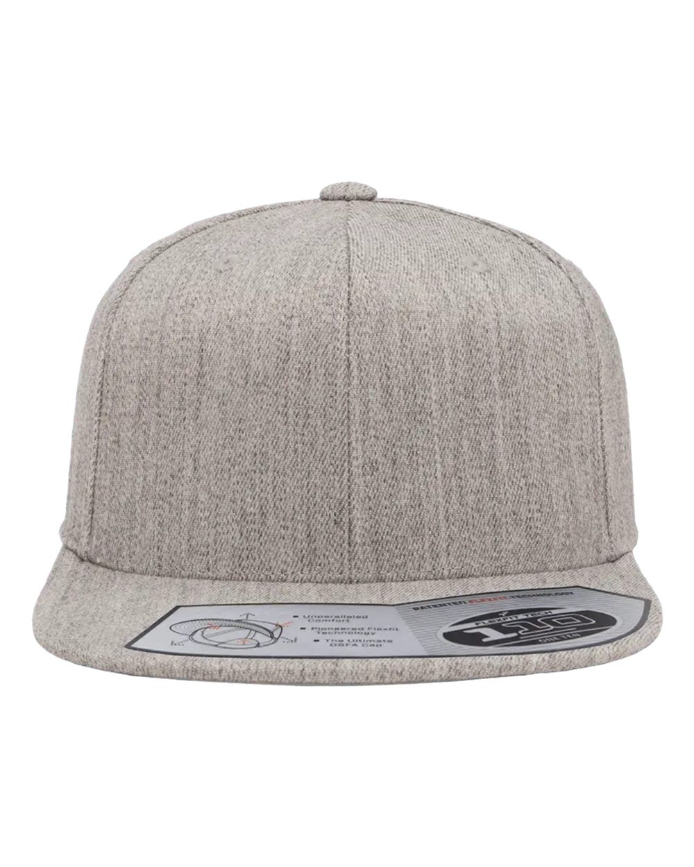 110® Snapback Cap - Front - B21995580 - Heather Grey