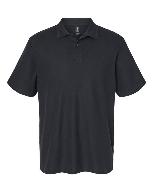 Men's Softstyle® Pique Polo - Front - B00460503 - Black