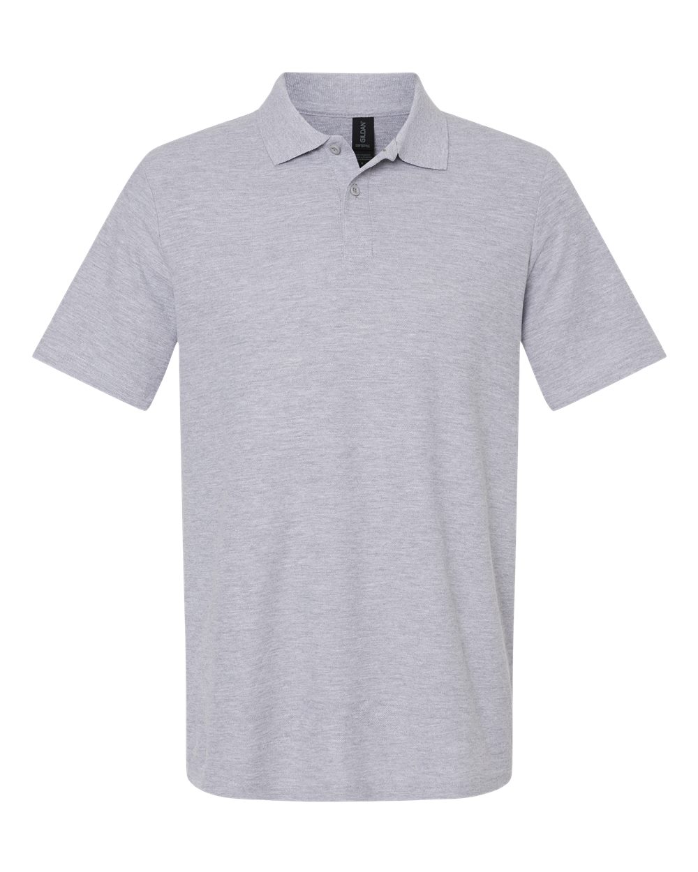 Men's Softstyle® Pique Polo - Front - B00460583 - Sport Grey