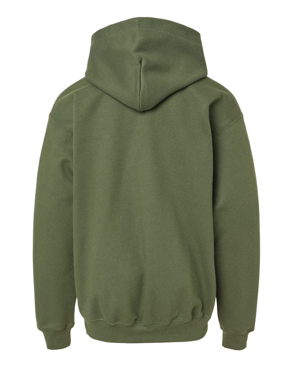 Youth Softstyle® Midweight Hooded Sweatshirt - Back - B00960062 - Military Green