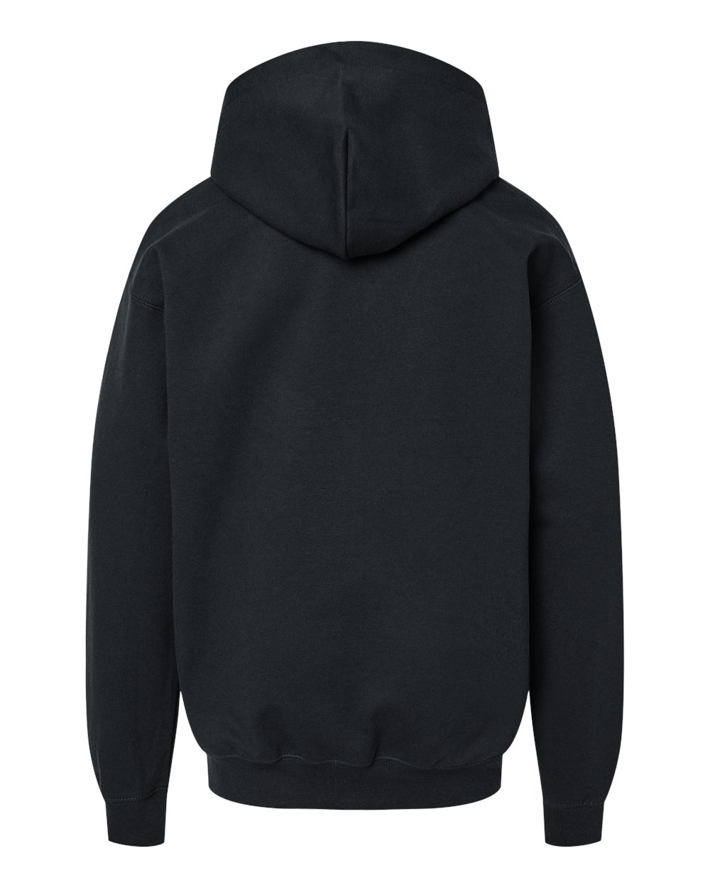 Youth Softstyle® Midweight Hooded Sweatshirt - Back - B00960502 - Black