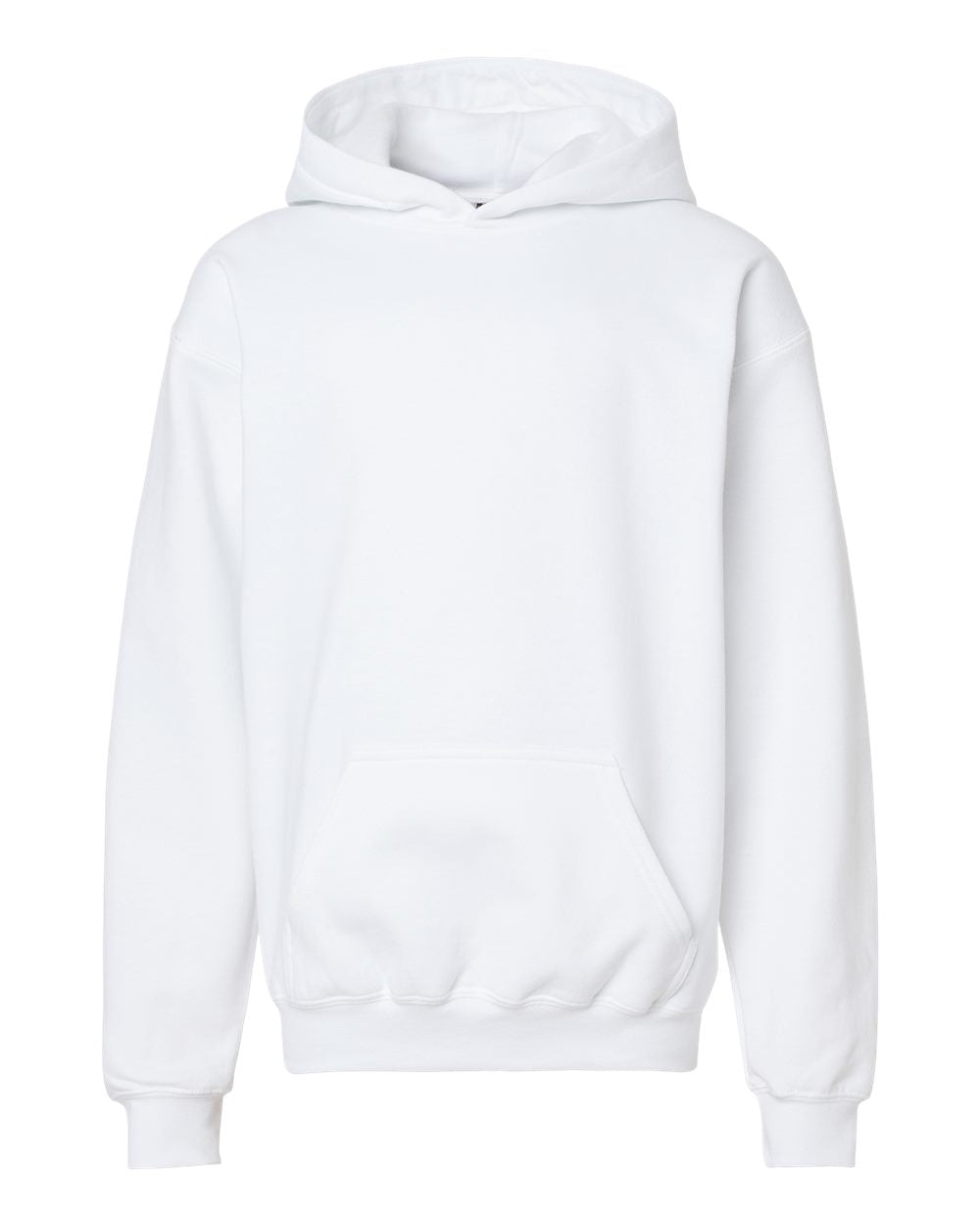 Youth Softstyle® Midweight Hooded Sweatshirt - Front - B00960002 - White