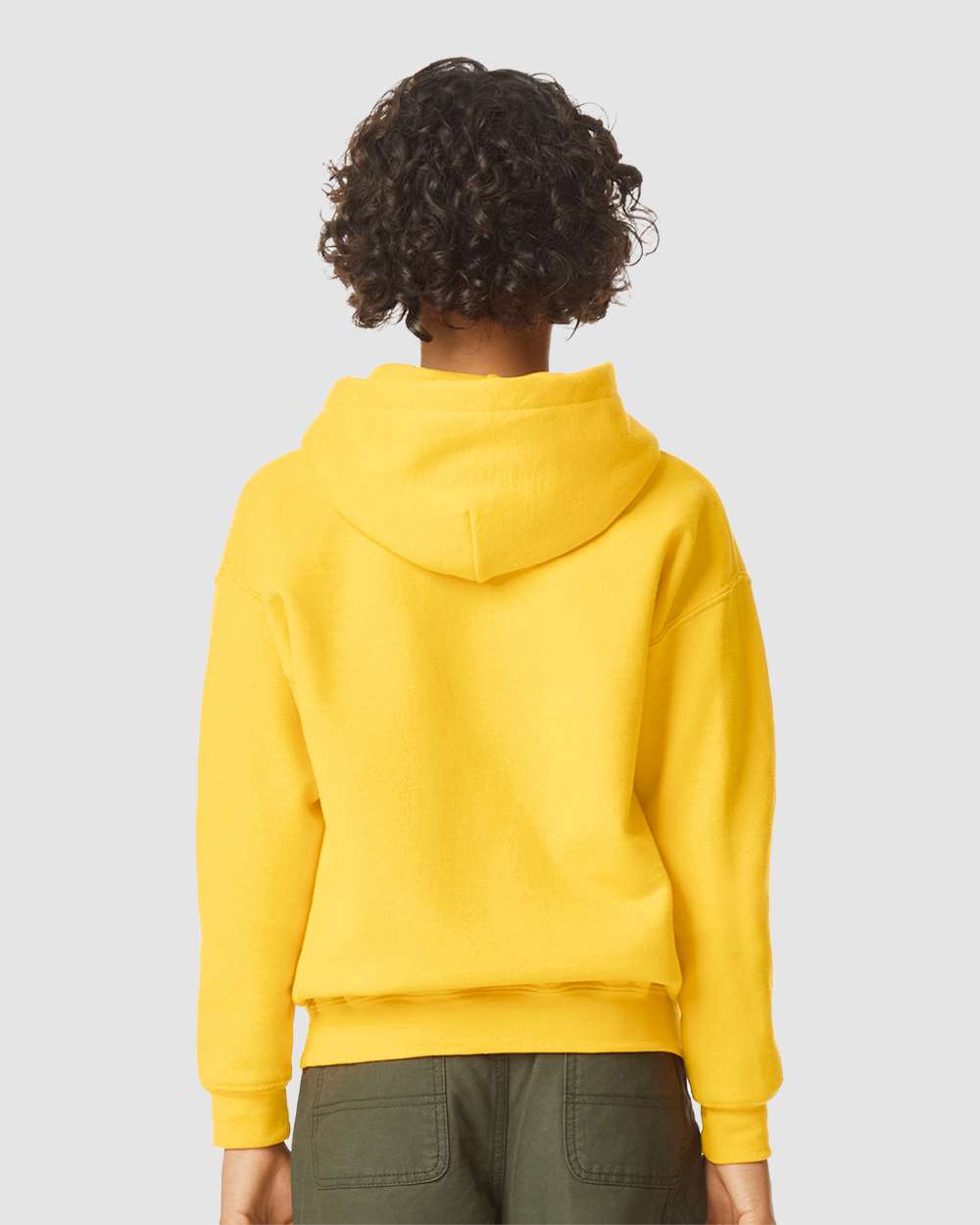 Youth Softstyle® Midweight Hooded Sweatshirt - OnModelBack - B00960402 - Daisy