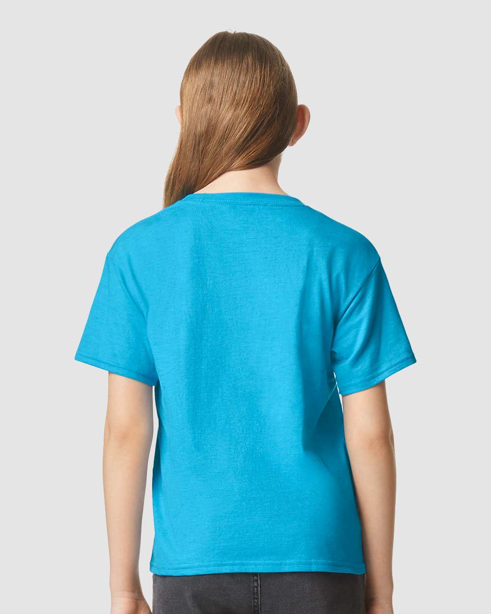Youth Softstyle® CVC T-Shirt - OnModelBack - B02260252 - Caribbean Mist
