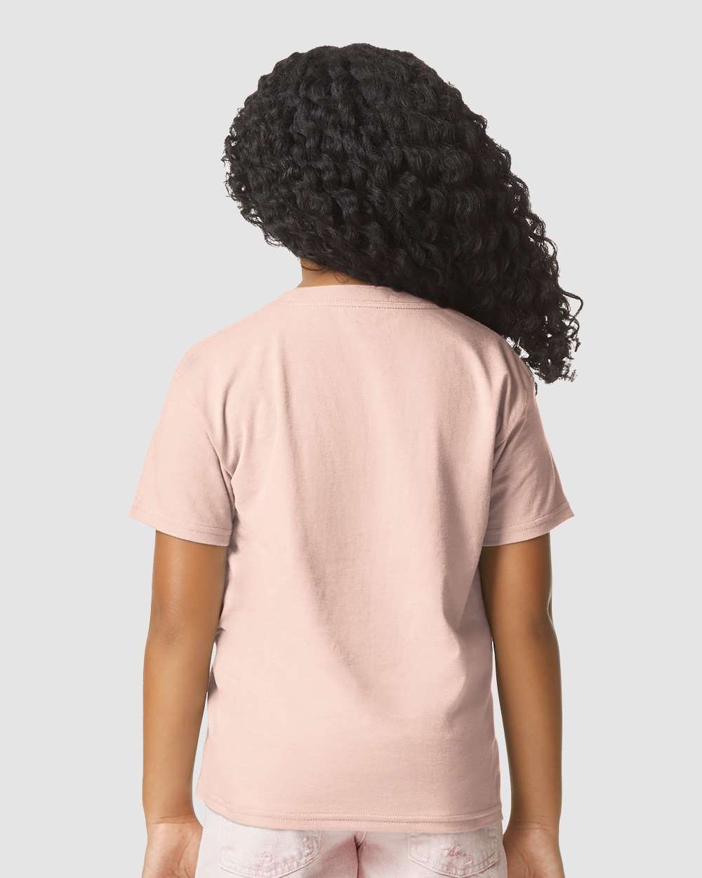 Youth Softstyle® CVC T-Shirt - OnModelBack - B02260302 - Dusty Rose