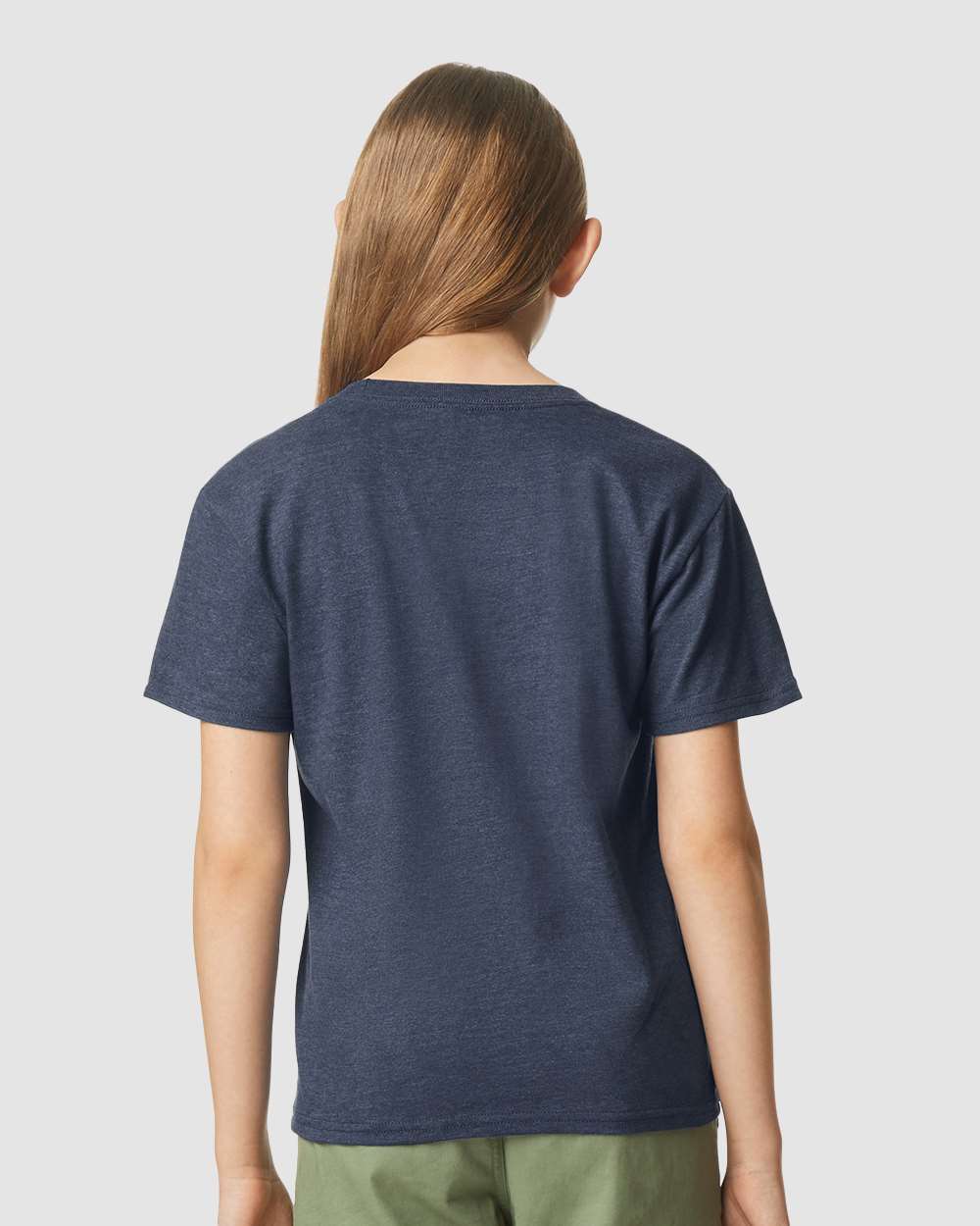 Youth Softstyle® CVC T-Shirt - OnModelBack - B02260652 - Navy Mist