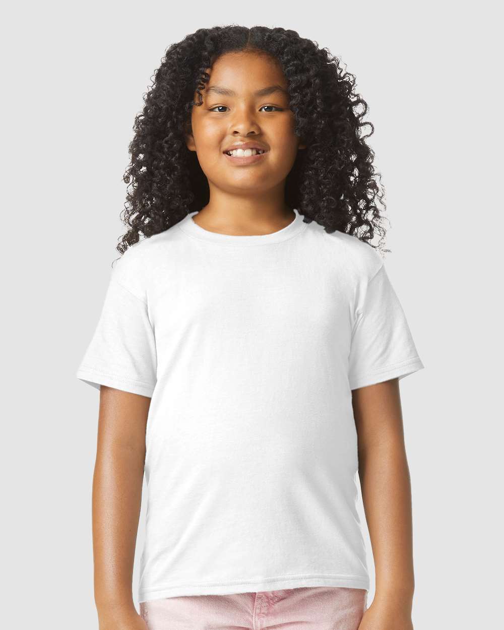 Youth Softstyle® CVC T-Shirt - OnModelFront - B02260002 - White
