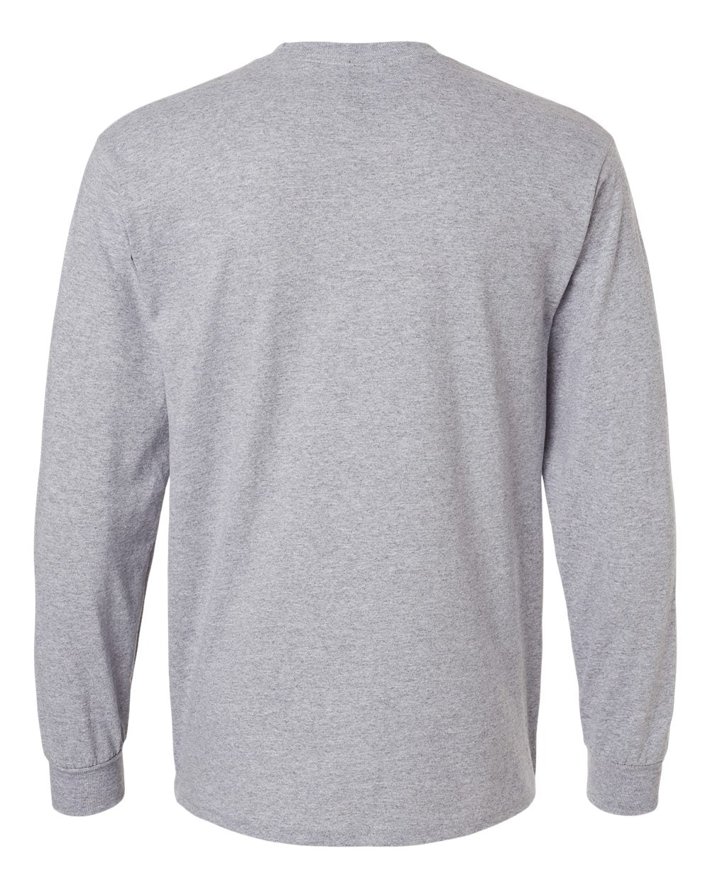 Men's Ultra Cotton® Long Sleeve Pocket T-Shirt - Back - B05060583 - Sport Grey