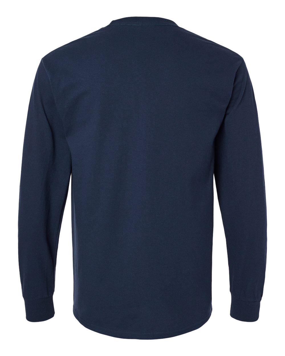 Men's Ultra Cotton® Long Sleeve Pocket T-Shirt - Back - B05060653 - Navy