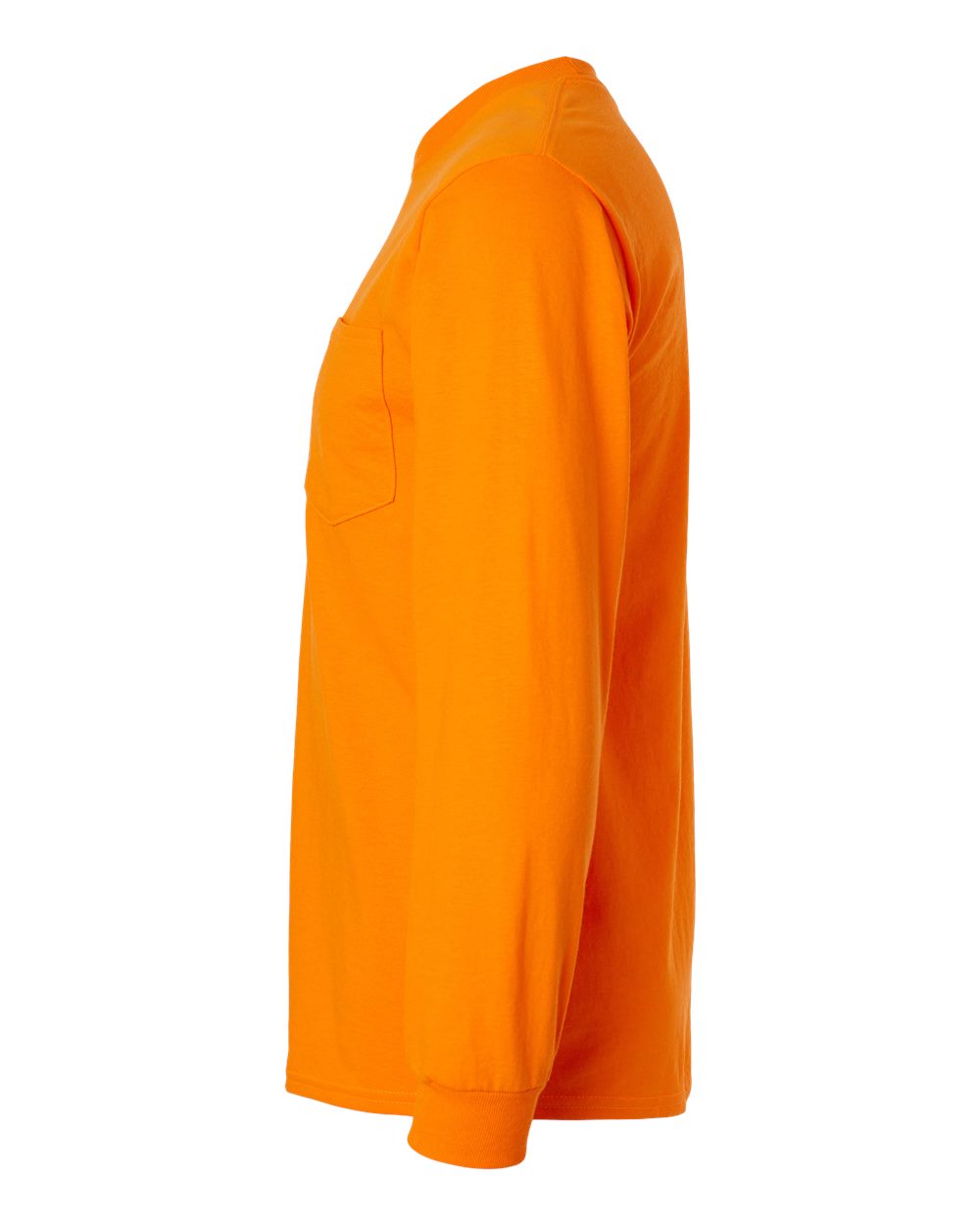 Men's Ultra Cotton® Long Sleeve Pocket T-Shirt - DirectSide - B05060333 - Safety Orange
